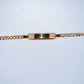 19.2K Portuguese Gold | Hollow Cuban Link ID Bracelet 7"