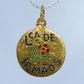 19.2K Portuguese Gold | Lca De Irmaos (Siblings) Red Flower Charms