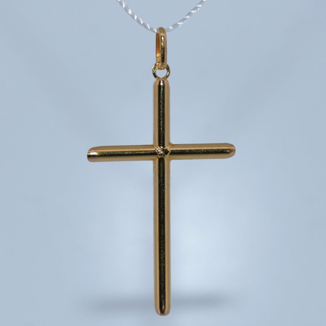 19.2K Portuguese Gold | Large Plain Cross Pendant