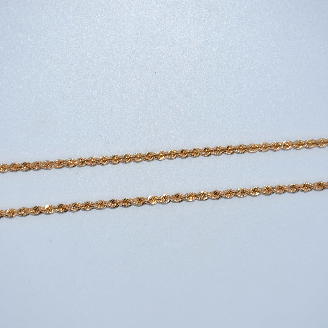 19.2K Portuguese Gold 2.2mm Hollow Rope Chain Necklace