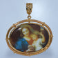 19.2K Portuguese Gold | Vintage Mary And Jesus Pendant