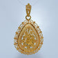 19.2K Portuguese Gold | Detailed Pear Shaped Pendant