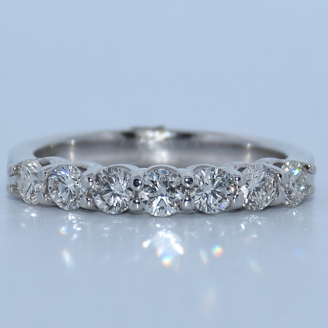 14K Gold |  0.96cttw White Round Natural Diamond Wedding Band