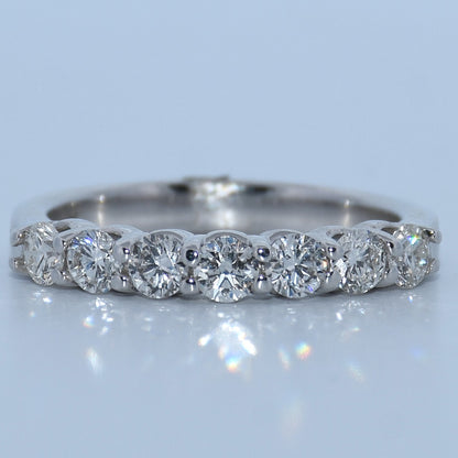 14K Gold |  0.96cttw White Round Natural Diamond Wedding Band