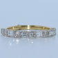 14K Gold | 1.1cttw Yellow Round and Baguette Natural Diamond Wedding Band