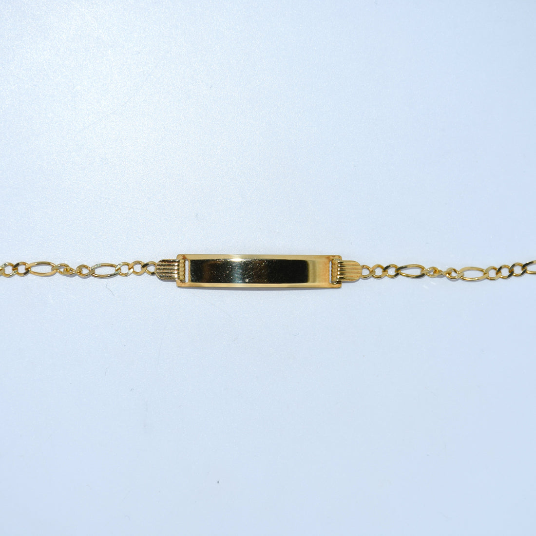 14K Gold | YG Figaro ID Bracelet