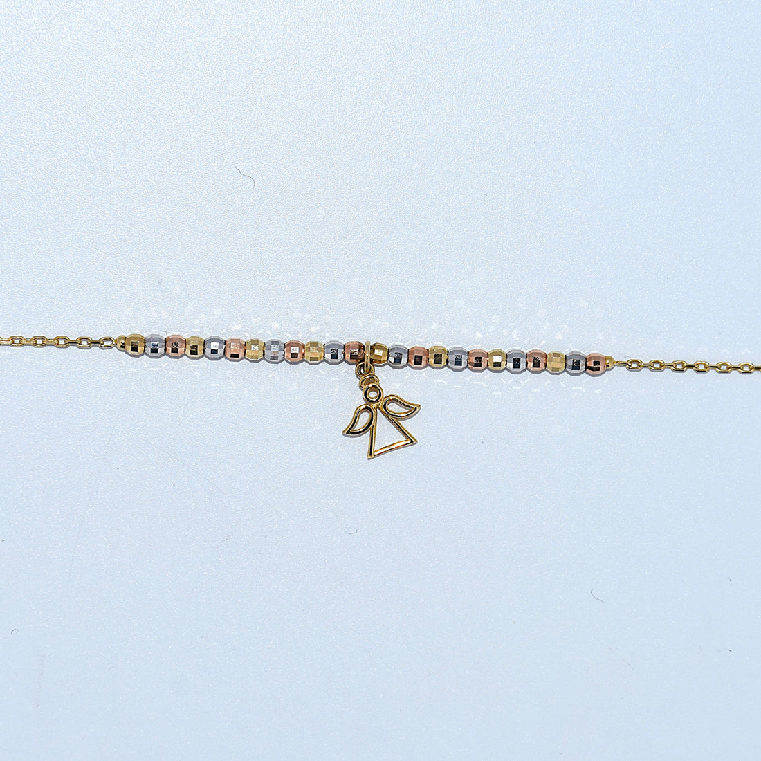 14K Gold | Tricolor Angel Bracelet