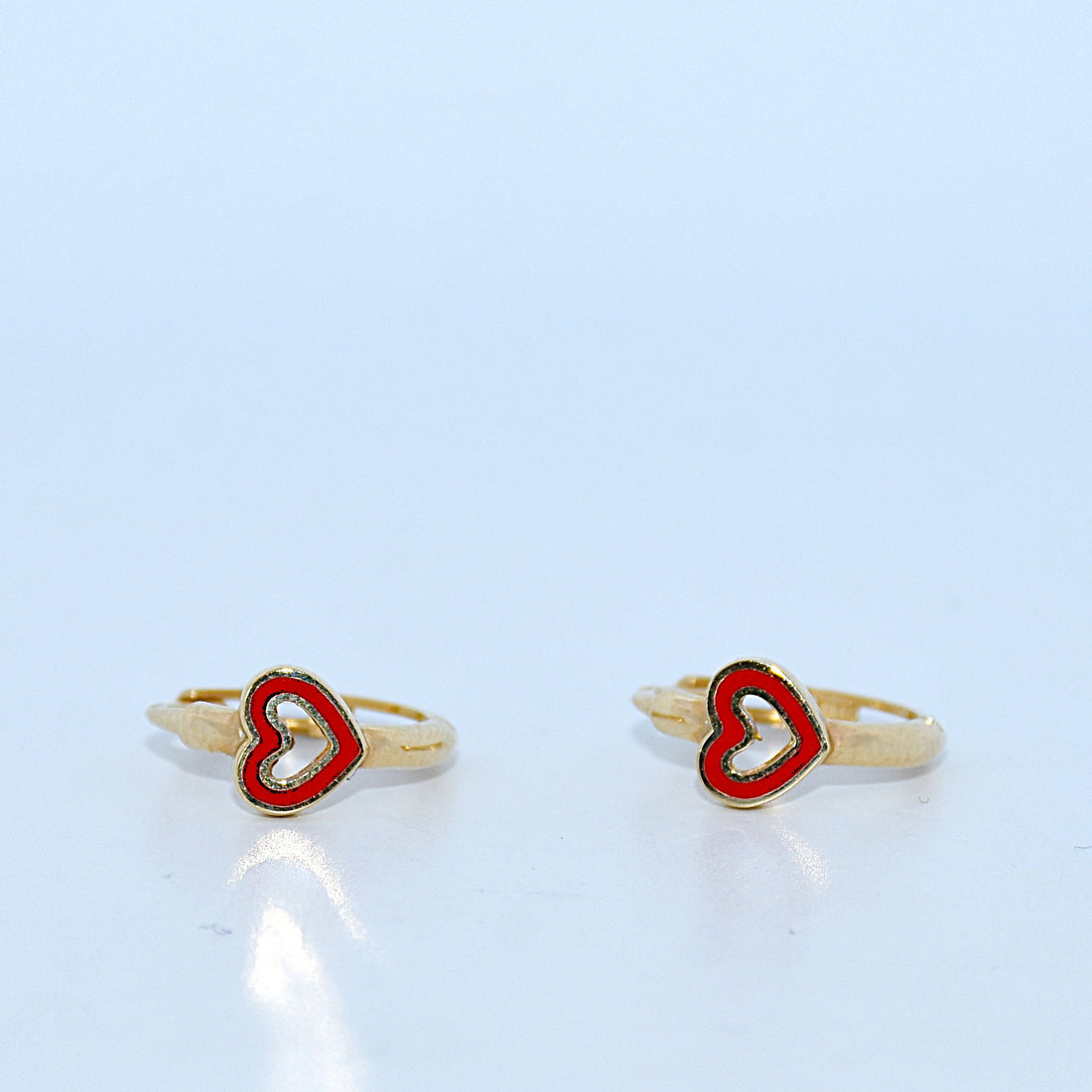 14K Gold | Huggies Heart Earrings