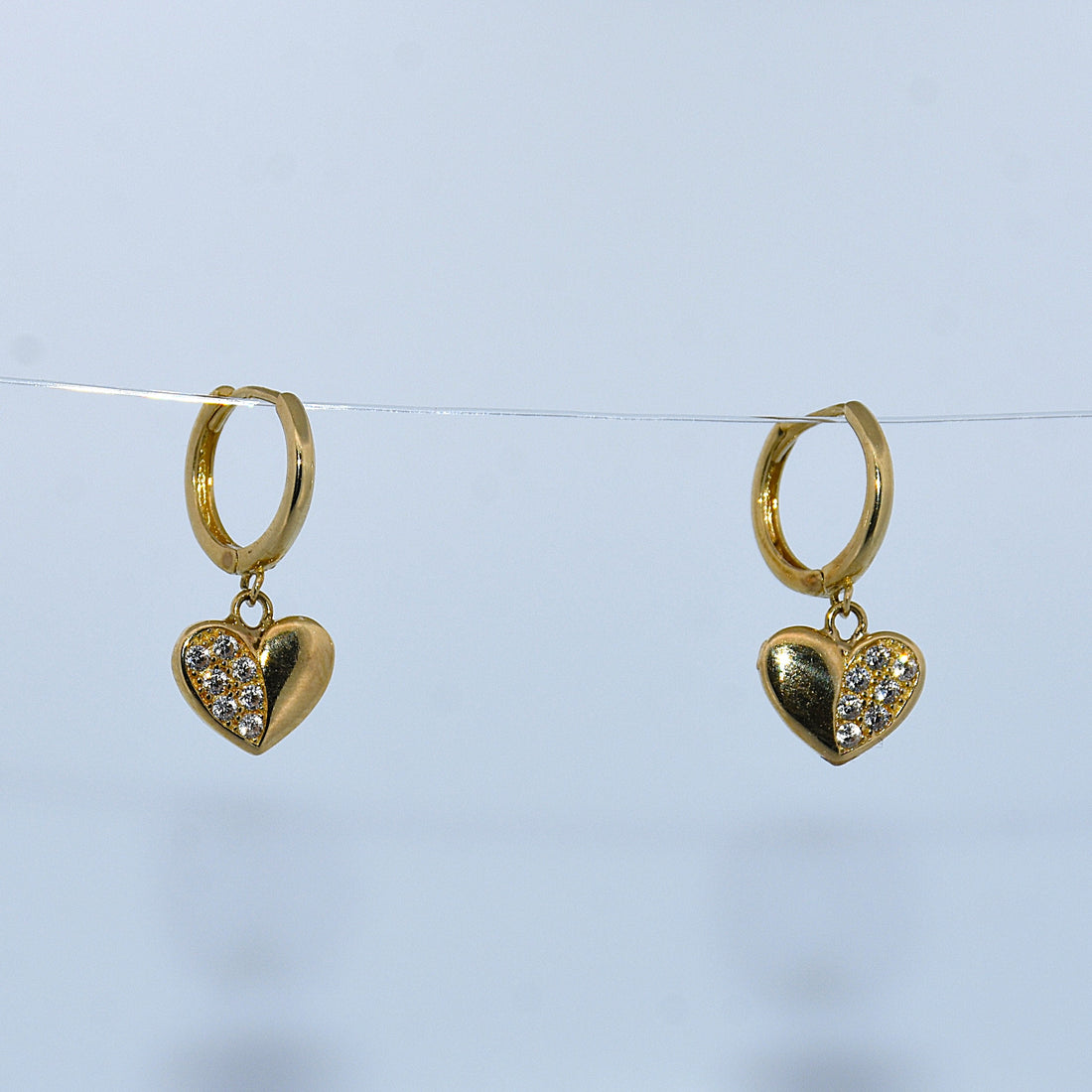 14K Gold | Huggies Heart Earrings