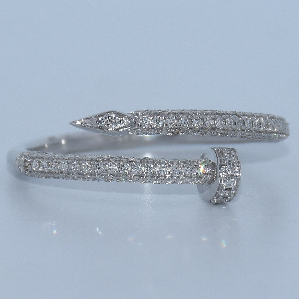 14K Gold | WG 0.2cttw 127 RD Natural Diamond Nail Ring