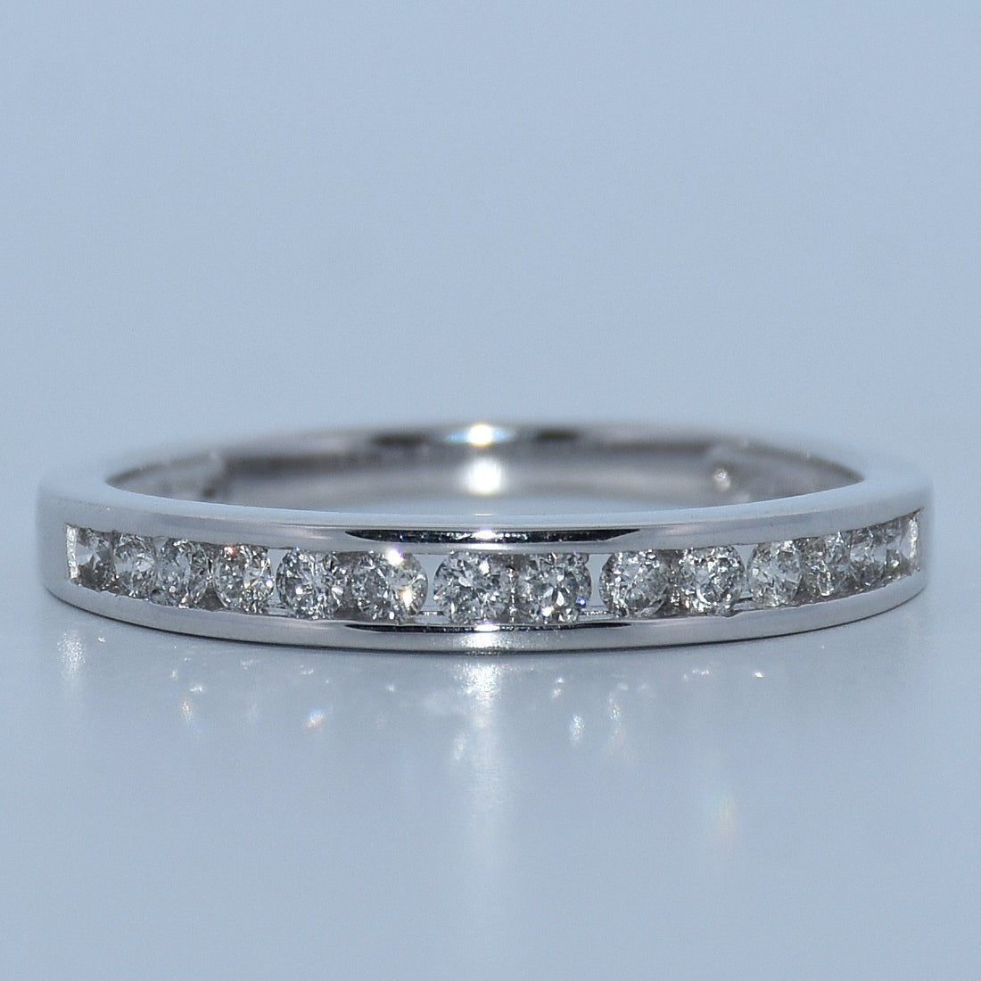 14K Gold |.25cttw WG 14RD Channel Natural Diamond Wedding Band