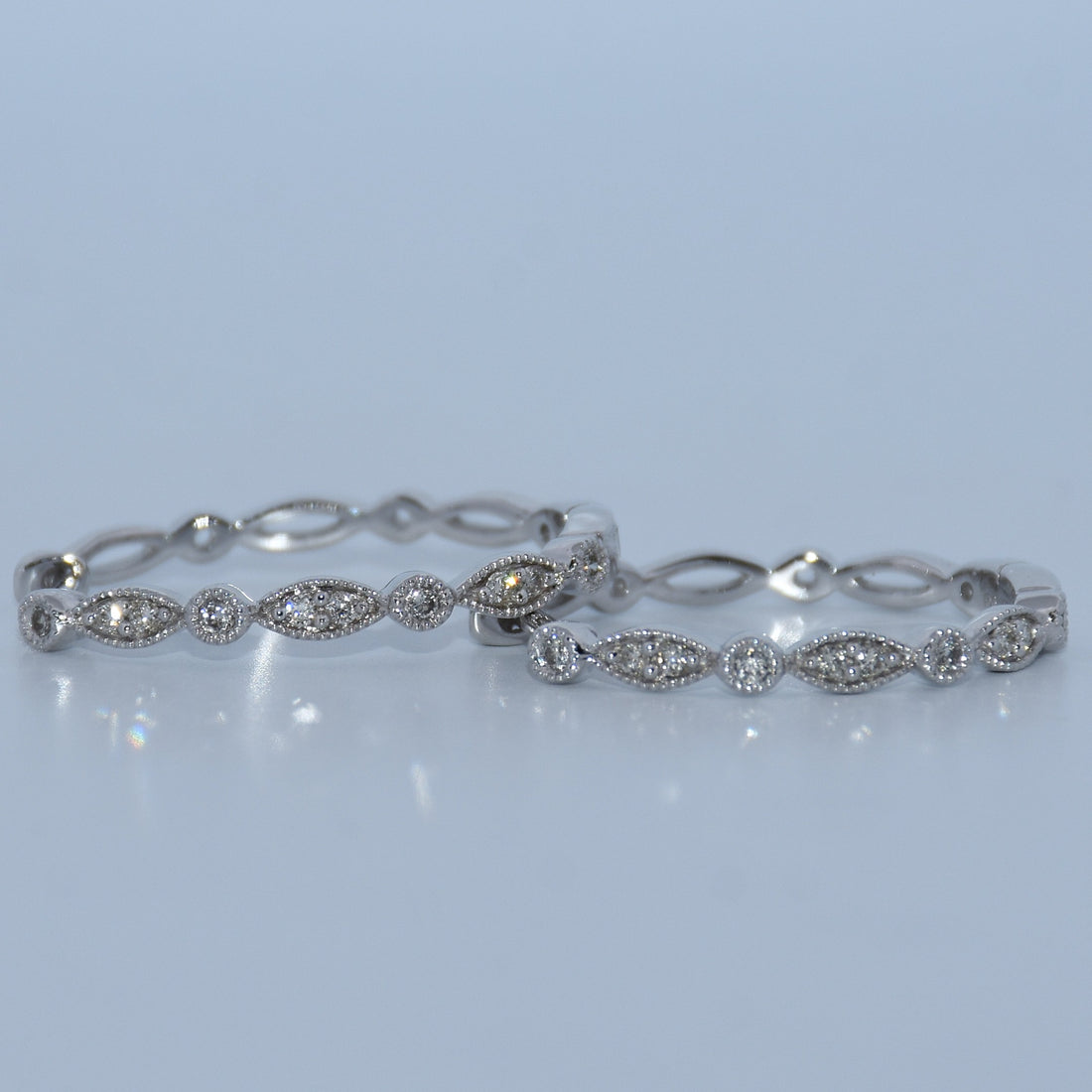 14K Gold | WG 0.15cttw Natural Diamond Earring Hoops with in/out Push Lock