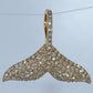 14K Gold | YG 0.63cttw 108ct Natural Diamond Whale Tail Pendant