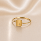 Dainty Starburst Modern Signet Ring 19.2K Portuguese Gold Ring