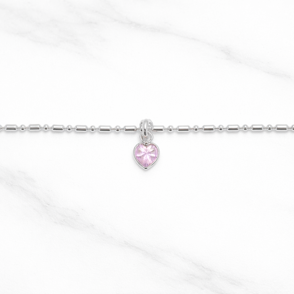 Sterling Silver | Palline Heart Anklets