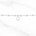 Sterling Silver | Star Beaded Anklet