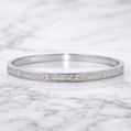 Sterling Silver | CZ Designer Bangle Bracelet