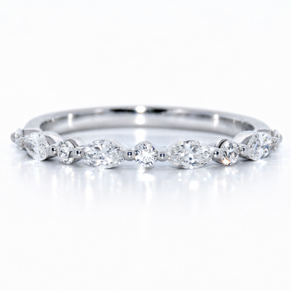Diamond ring with a white background