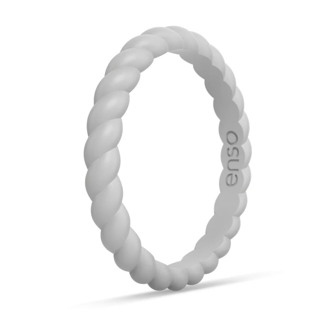 Enso Silicone Rings | Braided Stackable Grey ( 2-Pack )