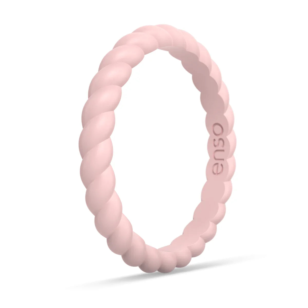 Enso Silicone Rings | Braided Stackable Pink ( 2-Pack )
