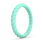 Enso Silicone Rings | Braided Stackable Turquoise Ring ( 2-Pack )