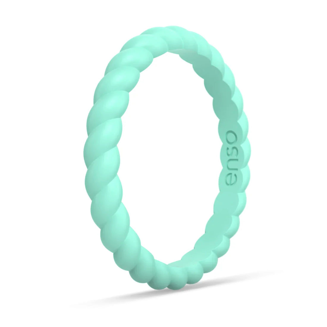 Enso Silicone Rings | Braided Stackable Turquoise Ring ( 2-Pack )