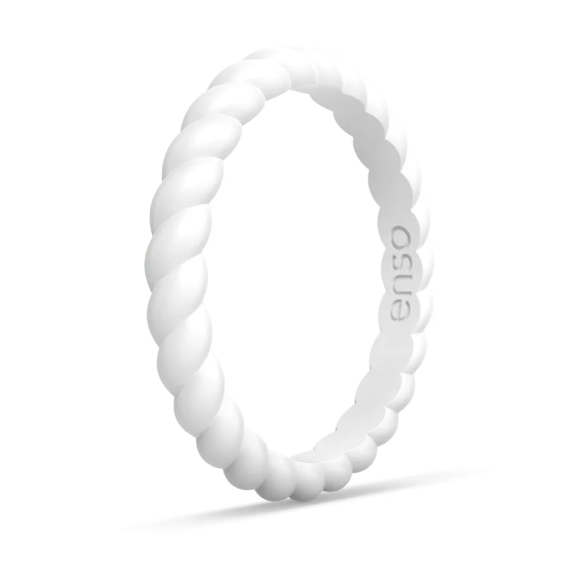 Enso Silicone Rings | Braided Stackable White Ring ( 2-Pack )
