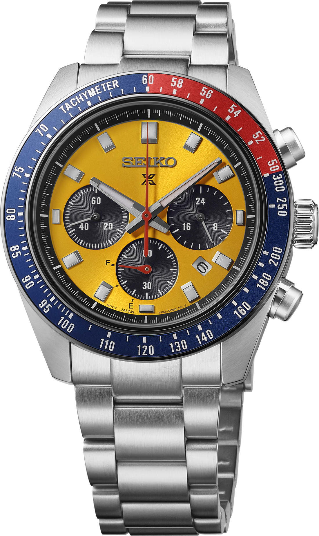 Seiko |  Prospex Speedtimer SS Solar Chronograph Yellow Dial HBJ004