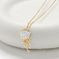 Ocean | Deep Blue 14K Gold Jellyfish Necklace with Lab-Grown Diamond Drops