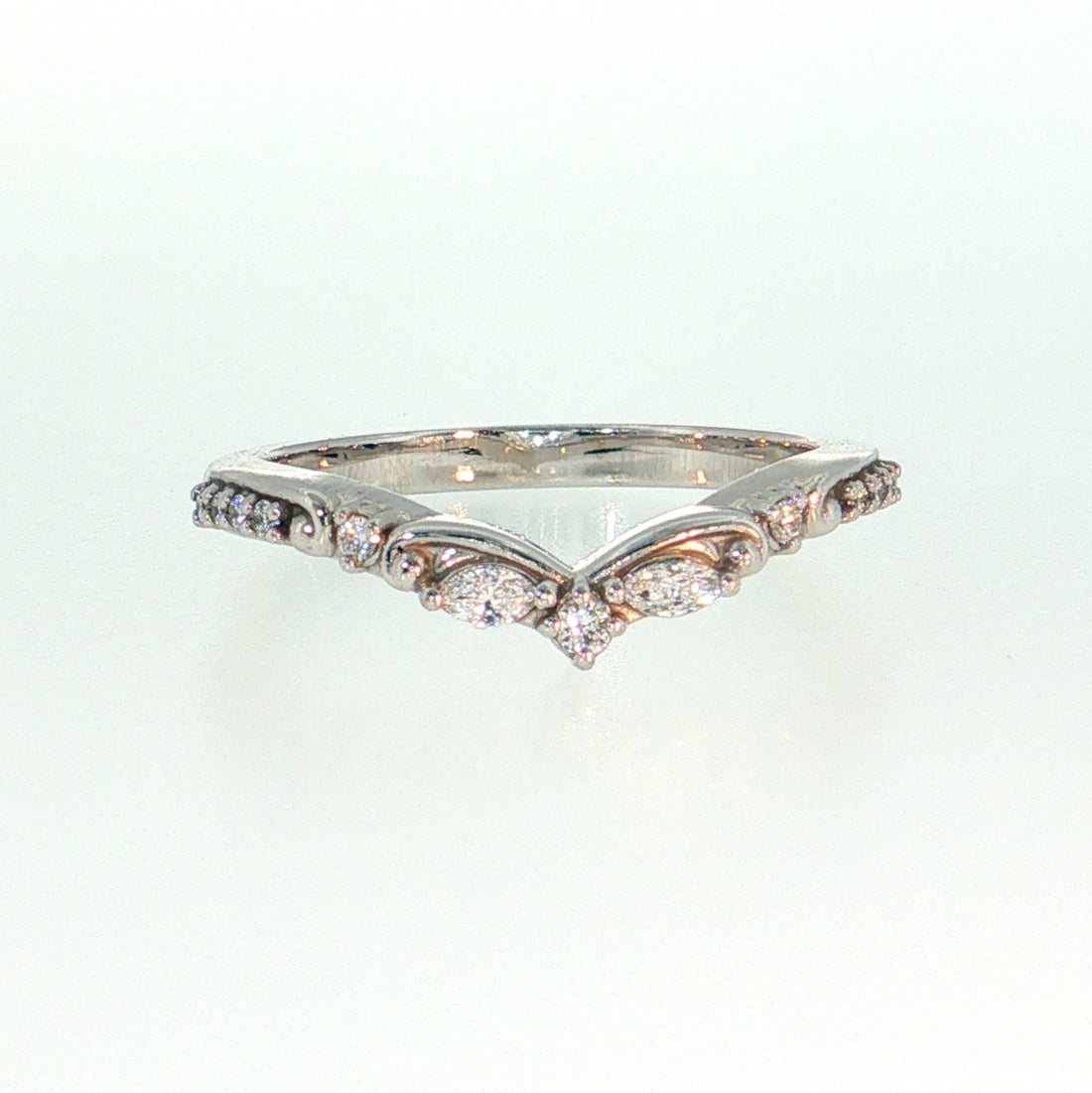 14K Gold | Lab Diamond Wedding Contour Band