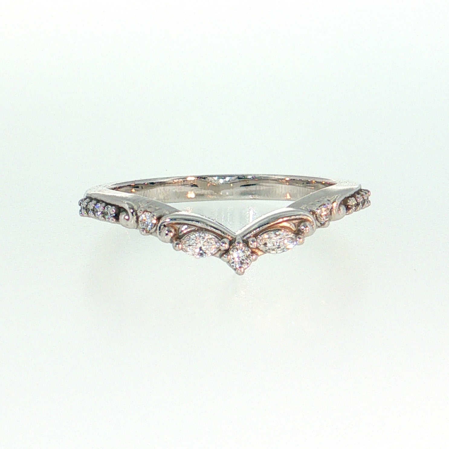 14K Gold | Lab Diamond Wedding Contour Band