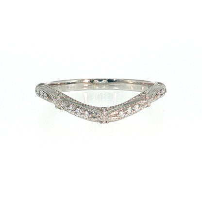 14K Gold | Lab Diamond Contour Wedding Band