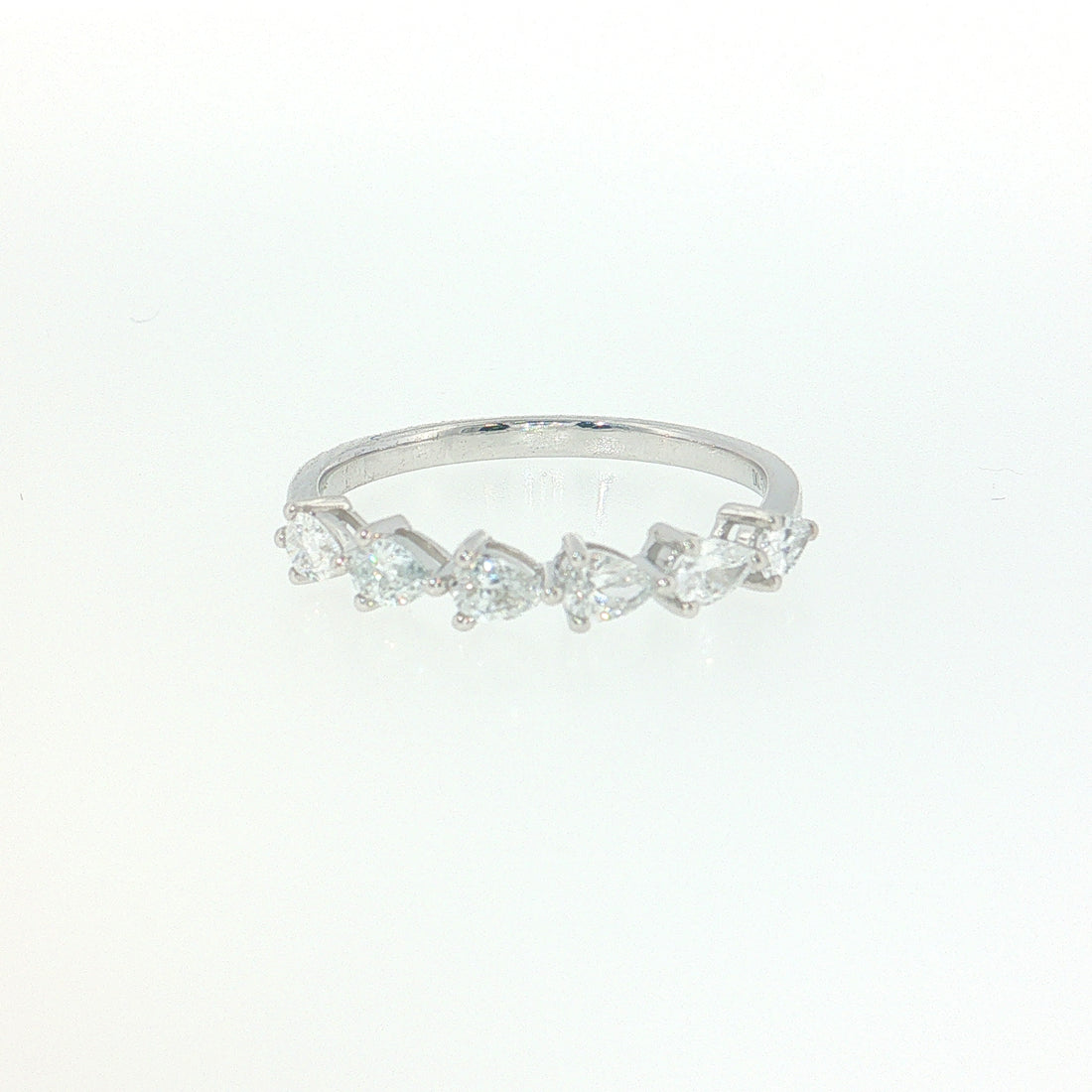 14K Gold | WG .512cttw Pear Lab Diamond Wedding/Anniversary Band