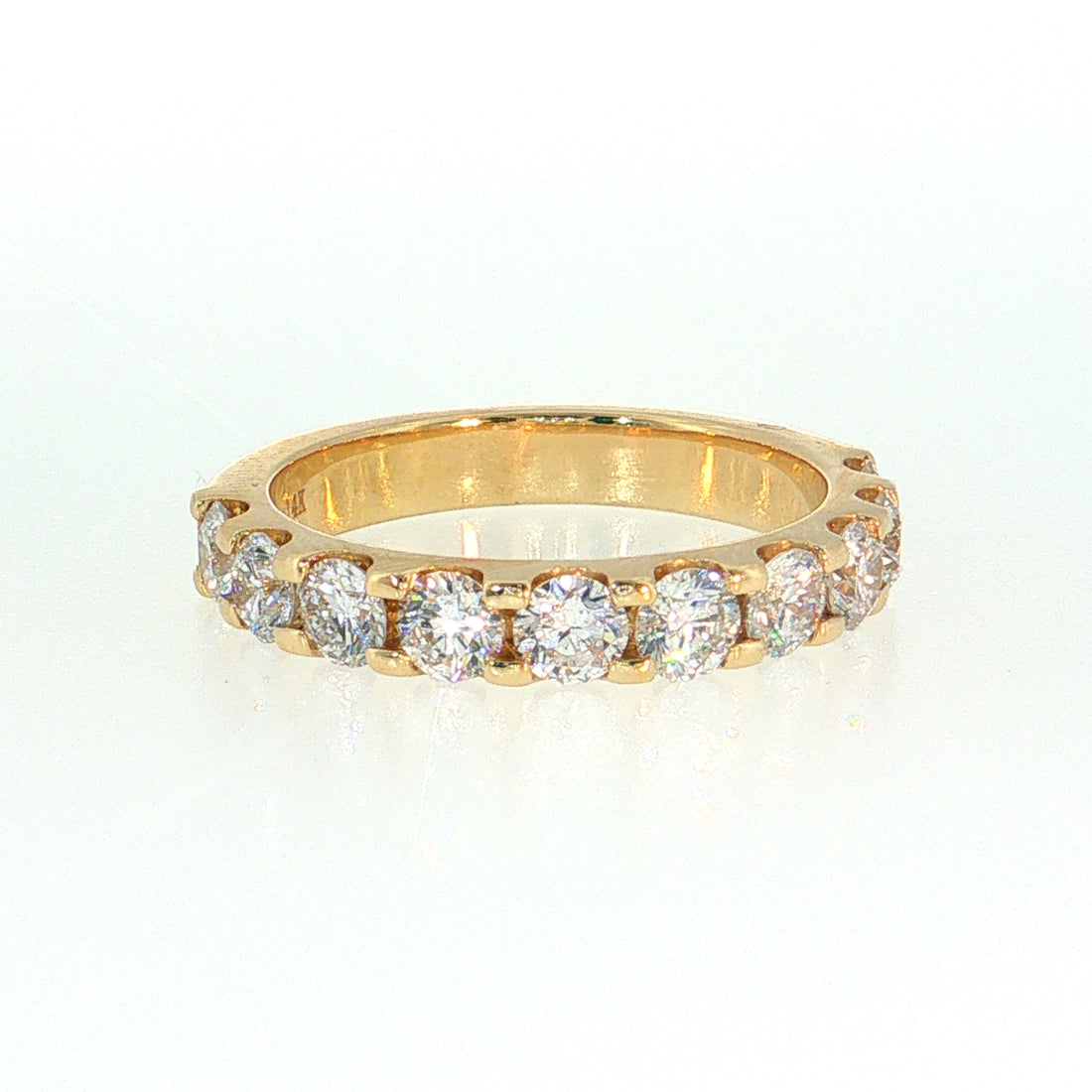 14K Gold | 1.52Cttw Half Eternity YG Lab Diamond Wedding Band