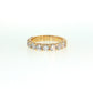 14K Gold | 1.52Cttw Half Eternity Yellow Gold Lab Diamond Wedding Band