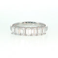 14K Gold | WG 1.249cttw Emerald Lab Diamond Wedding/Anniversary Band