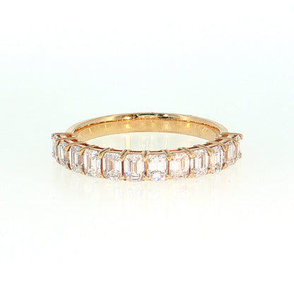 14K Gold | YG 1.207cttw Emerald Lab Diamond Wedding/Anniversary Band