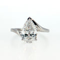 14K Gold | White Gold 2.04CT Pear Lab Diamond Bypass Engagement Ring
