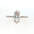 14K Gold | Yellow Gold 1.85CT Marquise Lab Diamond with Accented Band Engagement Ring