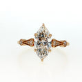 14K Gold | Yellow Gold 1.70CT Marquise Lab Diamond Vintage-Inspired Filigree Band Engagement Ring