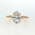 14K Gold | Yellow Gold 2.08CT Oval Brilliant Cut Solitaire Lab Diamond Engagement Ring