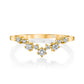14K Gold | YG .19cttw Natural Diamond V Shaped Wedding Band