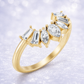 14K Gold | Lab Diamond Wedding Contour Band