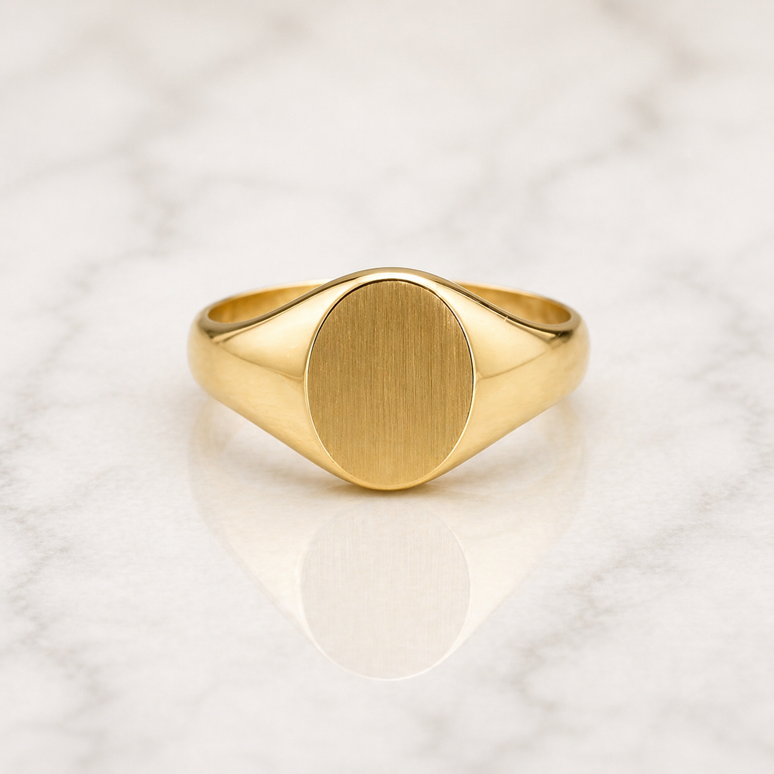 Large Oval Signet Unisex 19.2k Portuguese Gold Ring