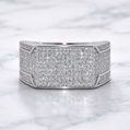 Sterling Silver | Square CZ Men's Ring