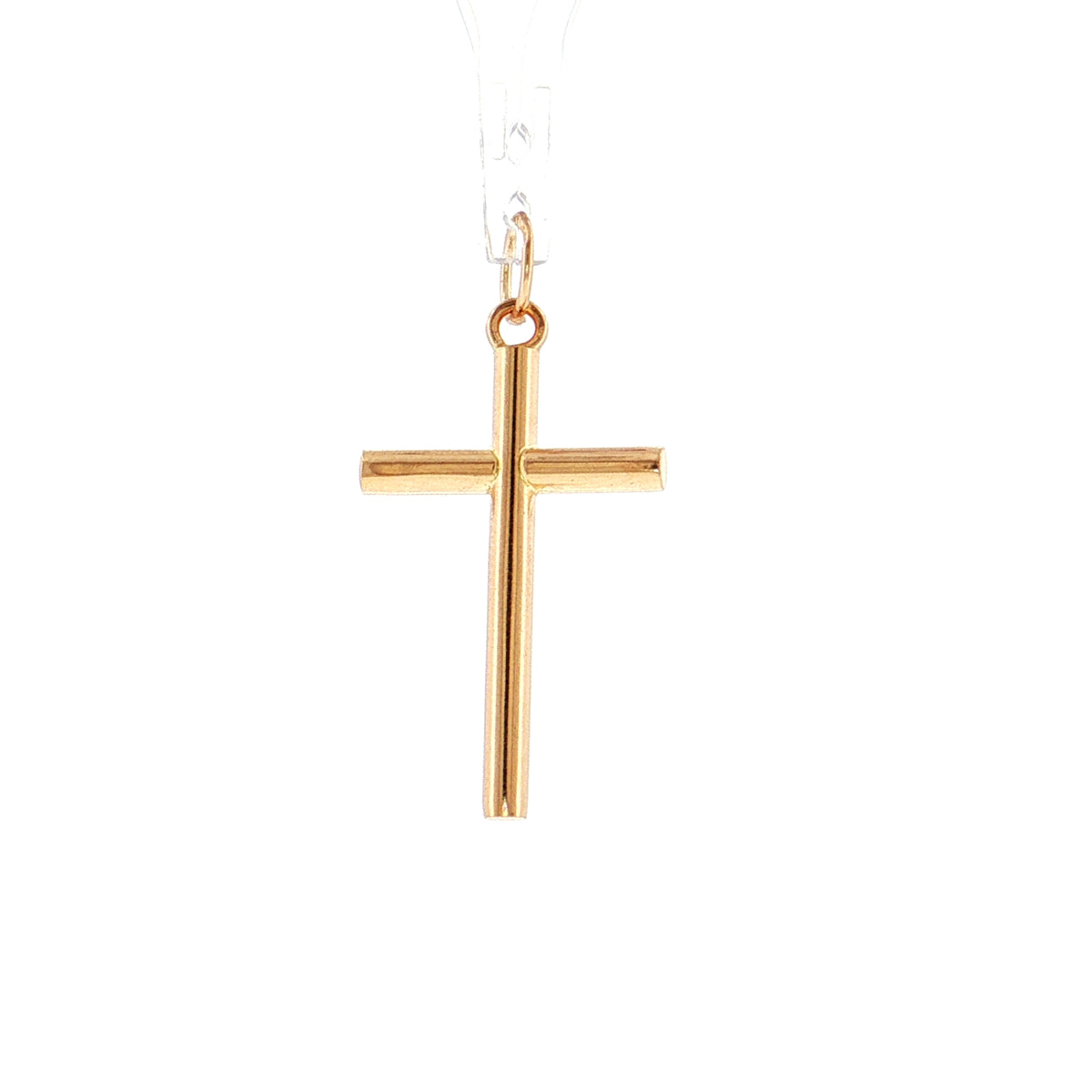 Medium 19.2K Portuguese Gold | Plain Polished Hollow Cross Without Jesus Charm Pendant