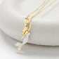 Ocean | Deep Blue 14K Gold Mermaid Necklace with Diamonds Tail
