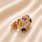 19.2K Portuguese Gold | Half Mina Multicolored Studs