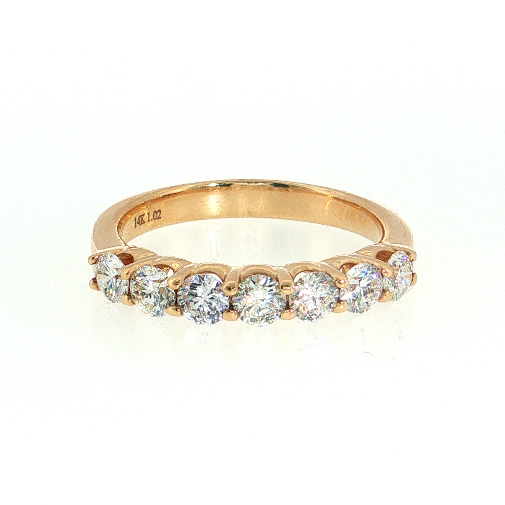 14K Gold | 1.02cttw Yellow Round Natural Diamond Wedding Band