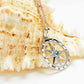 Ocean | Deep Blue Sterling Silver Aquamarine White Crystal Compass Necklace